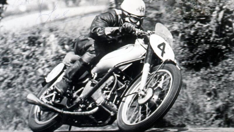 Les Graham on AJS Porcupine in 1949