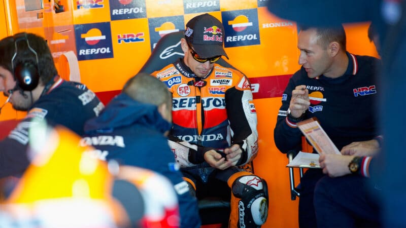 2011 MotoGP title with Honda – Gabbarini stayed with Honda for several years after Stoner retired