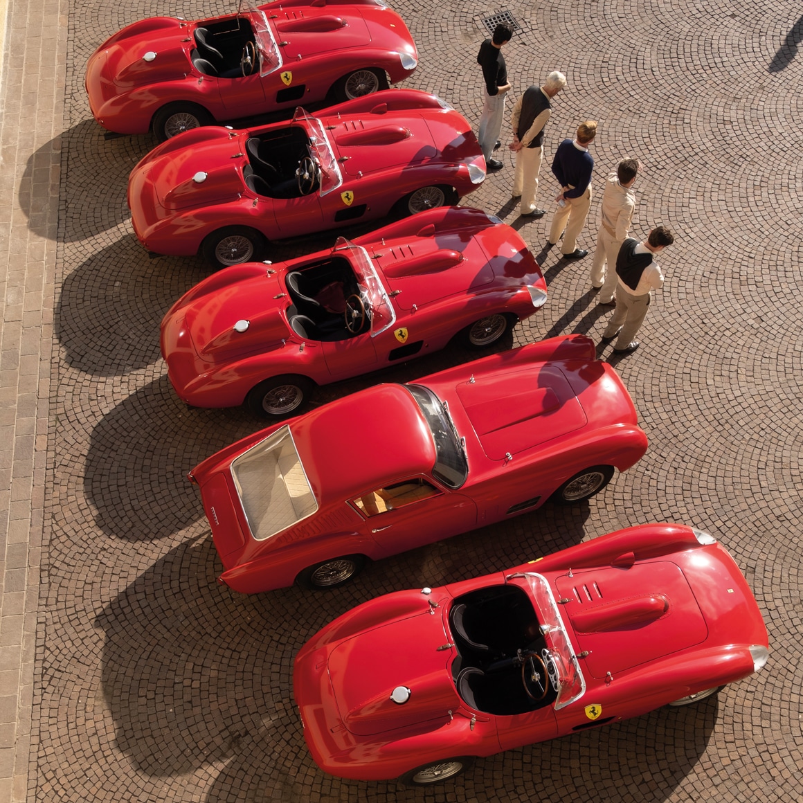 a mix of genuine cars and clever recreations are used