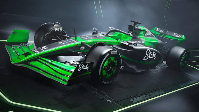 2024 Stake F1 car launch at angle