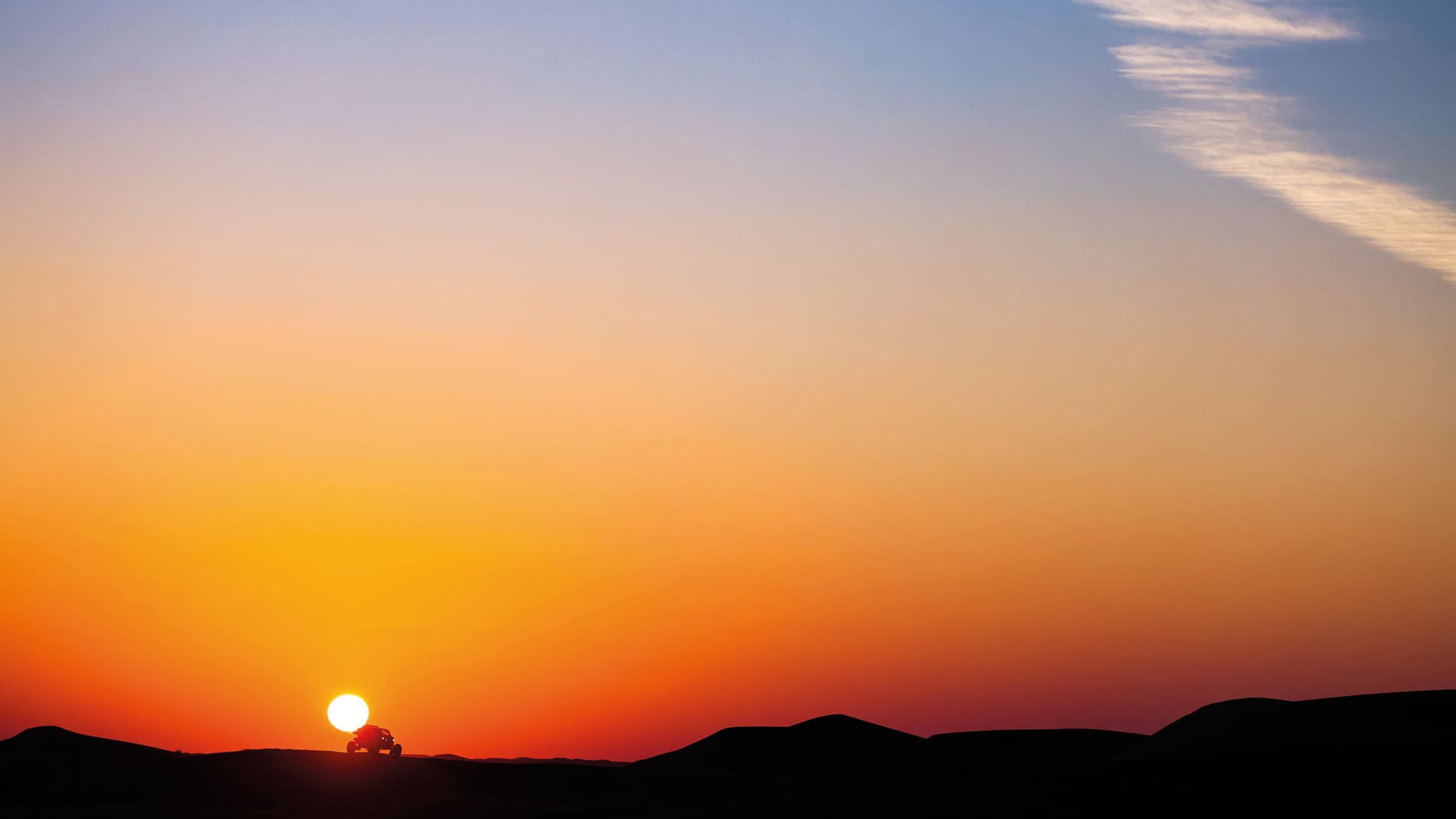 Sunset in the desert
