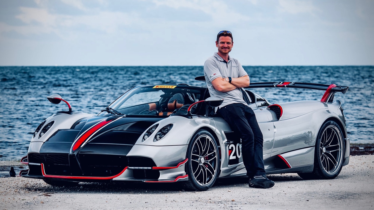 Alex Waters with Pagani Zonda
