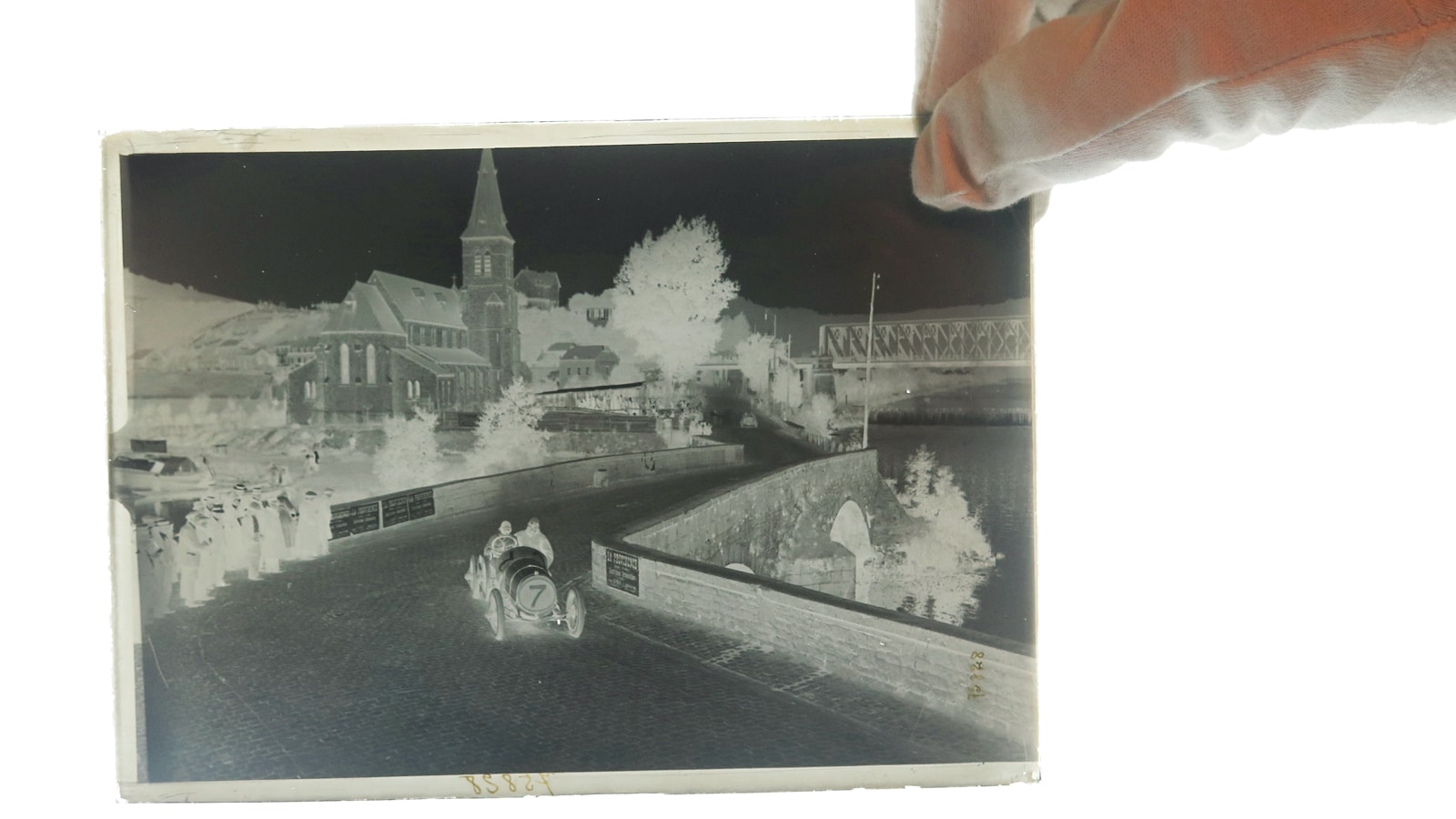 The fragile 7in x 5in glass plate negatives
