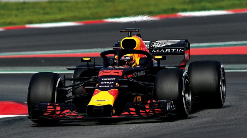 Formula 1 test action with Red Bull Racing