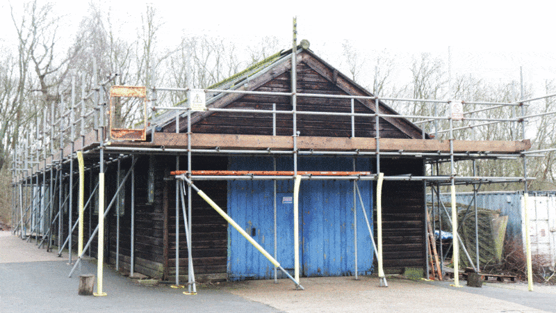 Work has begun to take apart the famous Tyrrell Shed, which was originally built in  five sections