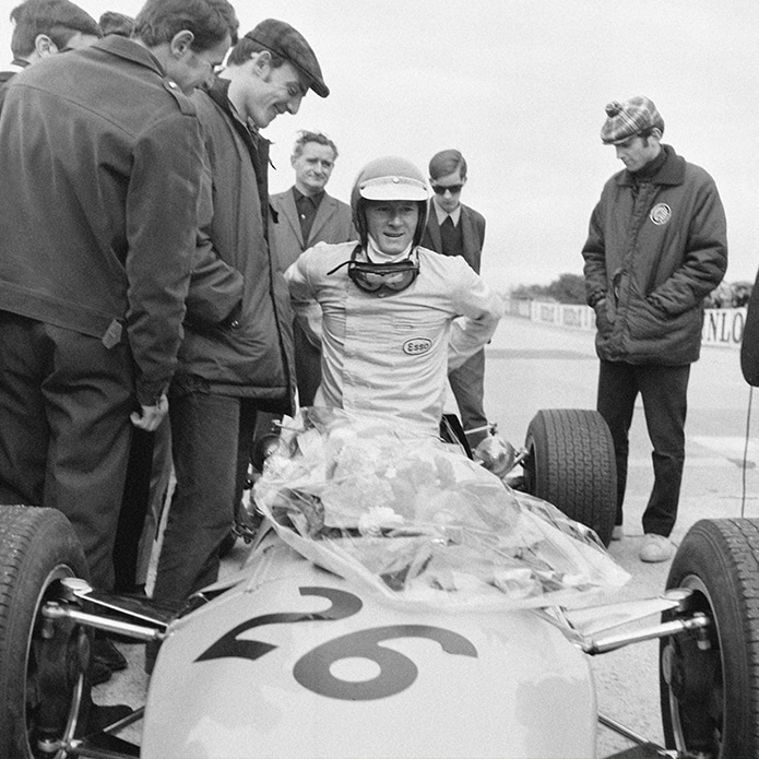Jean Pierre Jabouille at Montlhery in Formula 3 car in 1968