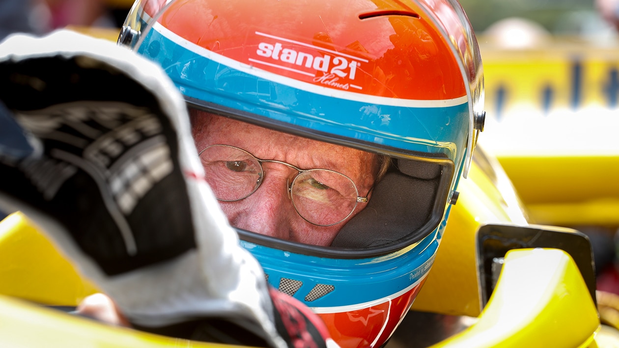 Jean Pierre Jabouille in Renault RS01 F1 car at Monaco in 2017