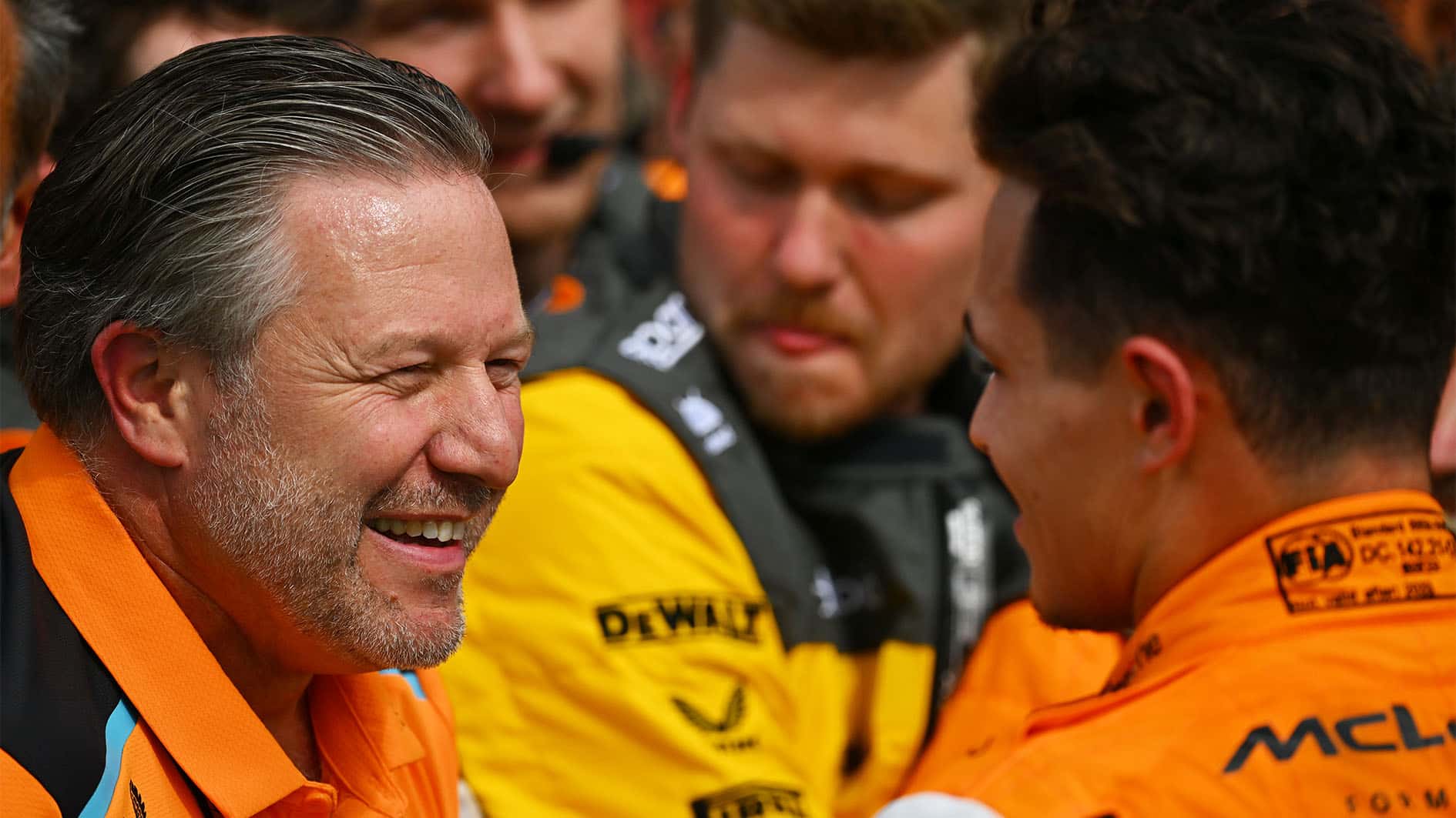 Lando Norris Zak Brown McLaren 6 2023 Abu Dhabi GP