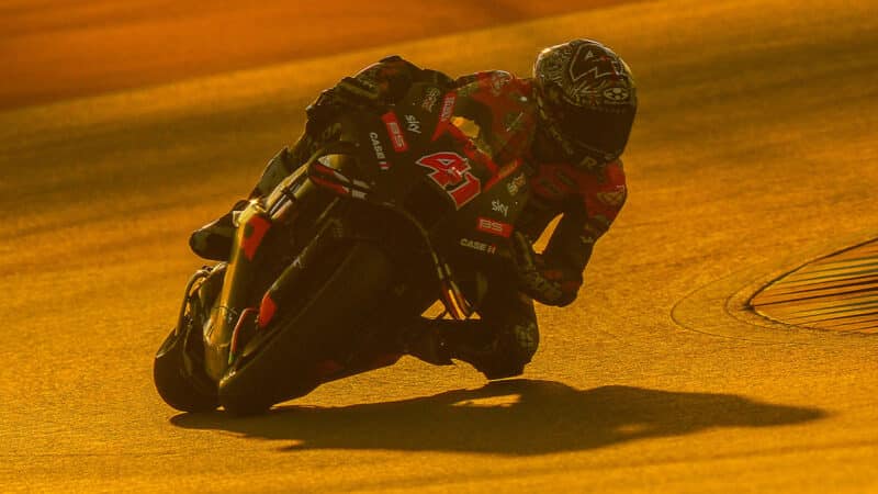 Aleix Espargaro in sunset of 2024 MotoGP preseason testing