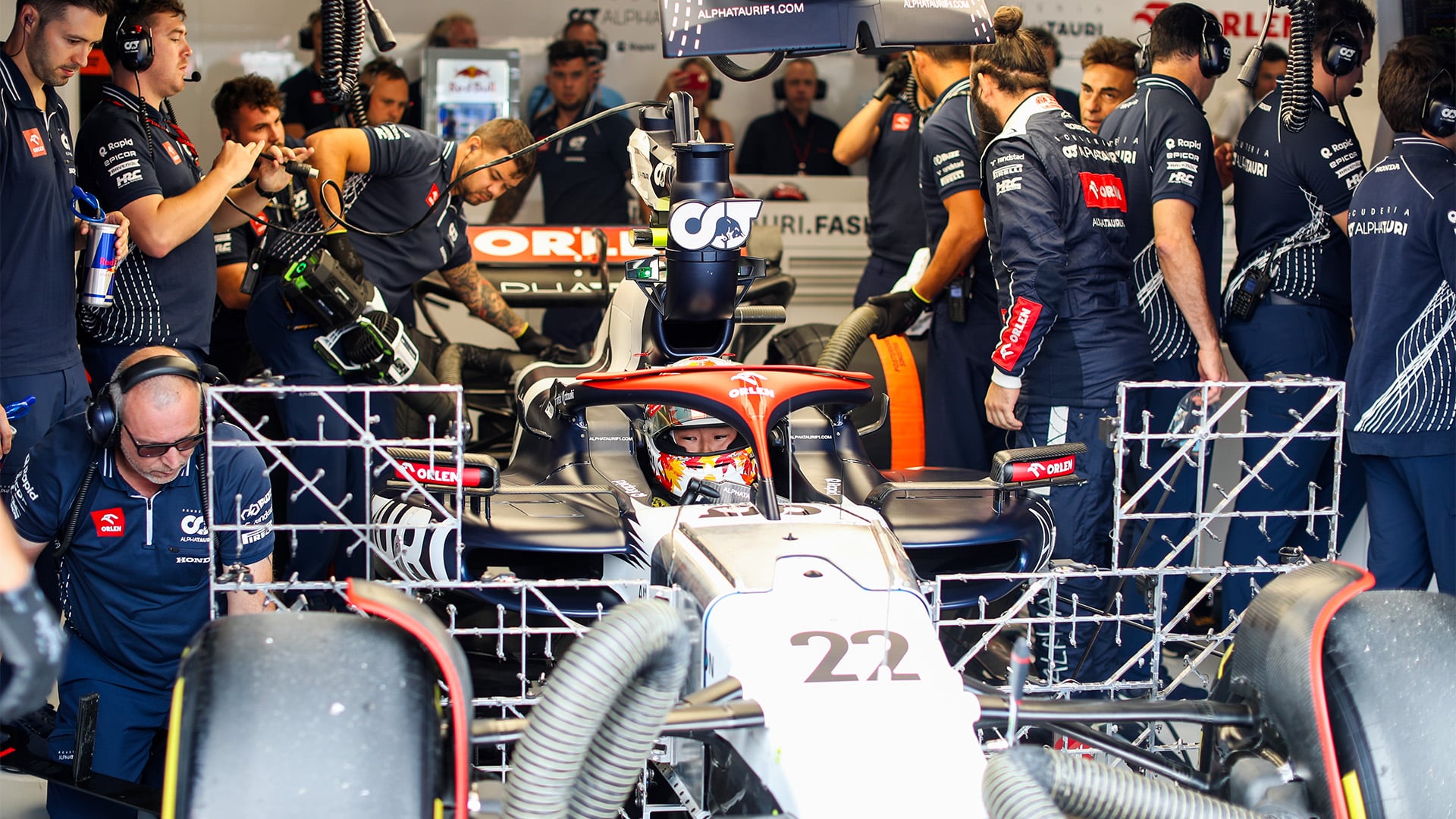 AlphaTauri team garage