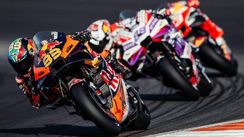 Brad Binder leads in 2023 Valencia MotoGP sprint race