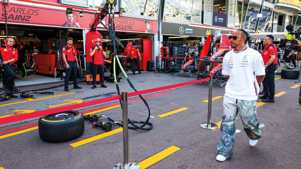 Pitlane neighbours at Monaco in 2023, but from ’25 Hamilton will be back alongside Vasseur