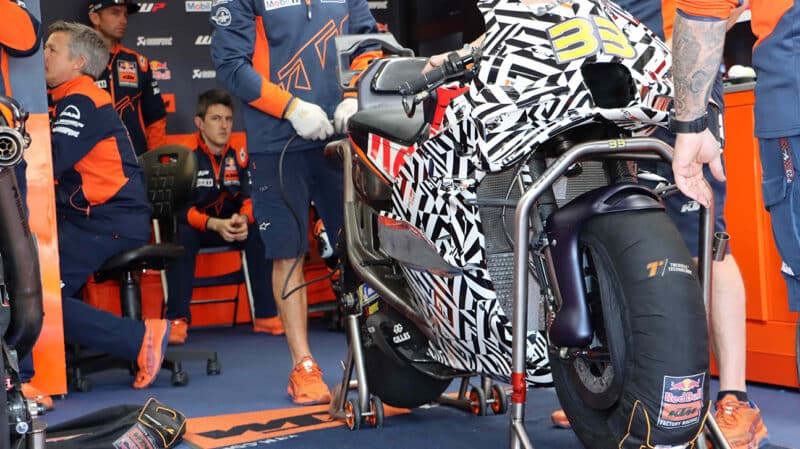 Disguised KTM MotoGP bike at 2023 Valencia testing