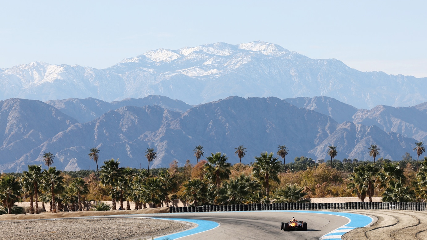 Thermal in southern California hosts a non-championship IndyCar race, with big bucks to be won