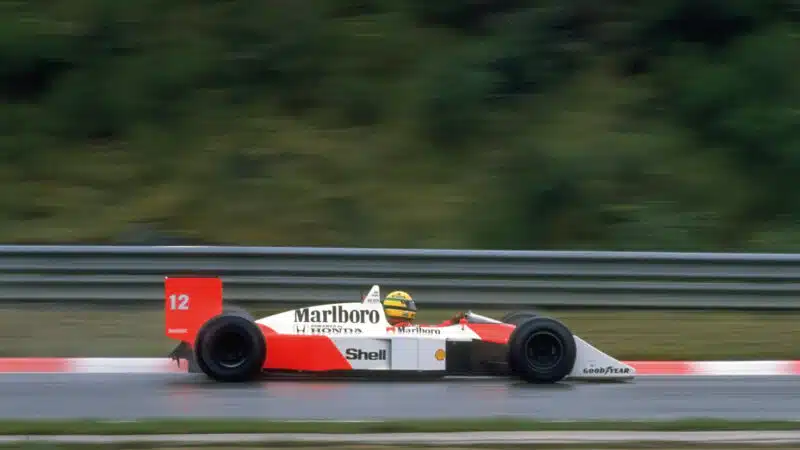 Senna at Spa, 1988, on his way to a fourth win on the trot