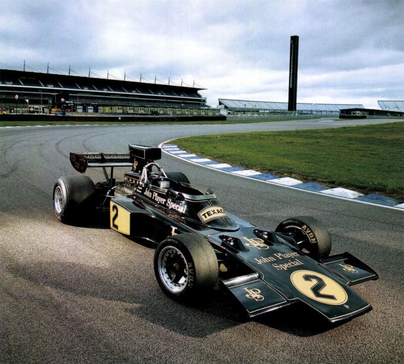 Lotus 72 Formula 1 car static shot on track