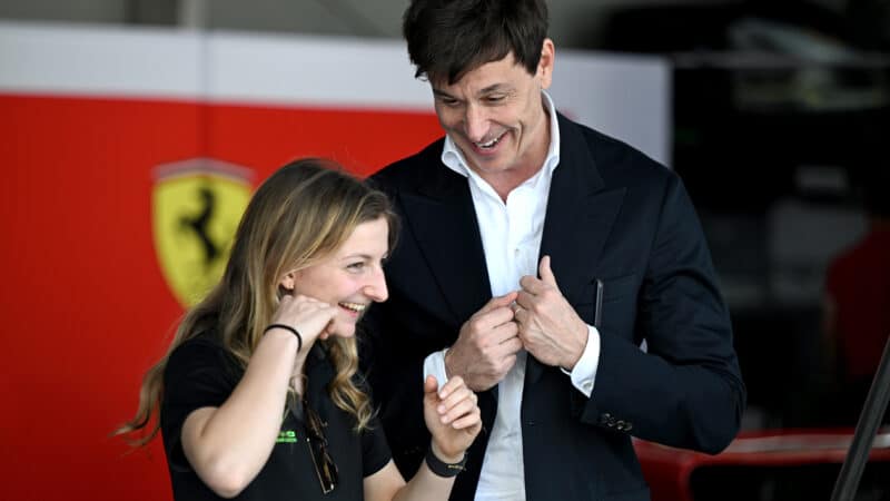 Mercedes F1 boss Toto Wolff with Doriane Pin