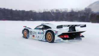 Le Mans-winning Porsche 911 GT1 on ice 