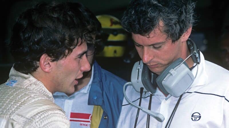 1984 Pat Symonds and Ayrton Senna