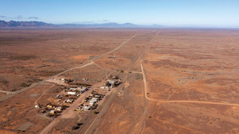 Literally on a road to nowhere. The tiny town of Parachilna, where Campbell’s team stayed and recruited local help