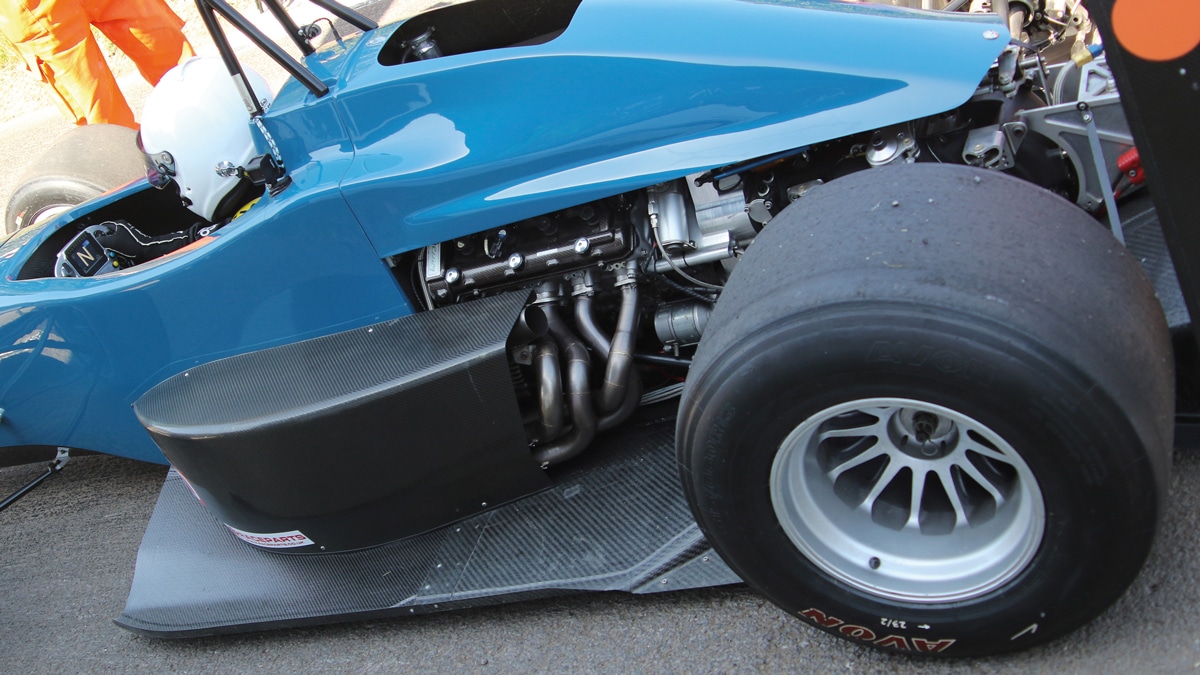 Trevor Willis’s OMS has a 3200cc engine; to win the title you need an engine in excess of 2 litres