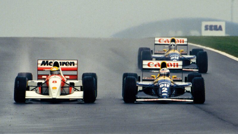 Ayrton Senna and Alain Prost in the 1993