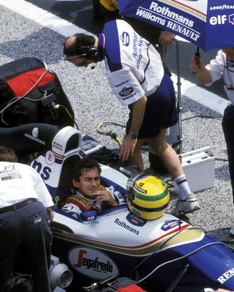 Ayrton Senna on the grid at Imola