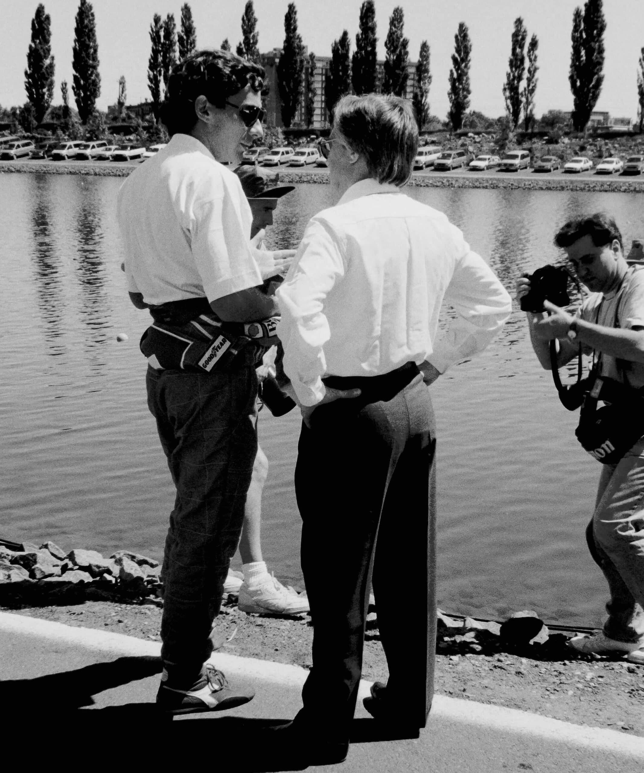 Bernie Ecclestone and Senna in conversation, Canada, ’91