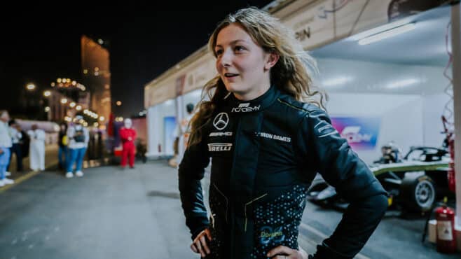 Doriane Pin: Mercedes junior driver who dominated her F1 Academy debut weekend