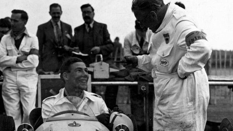 a young Stirling Moss took part in the supporting 500cc race