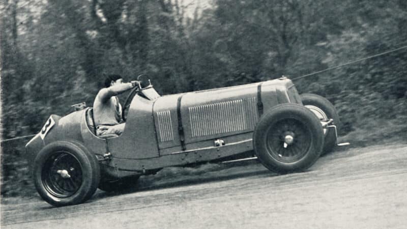 Raymond Mays breaking the Shelsley Walsh record in 1935