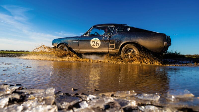 Until recently this was a rusting Mustang before Prodrive took charge of a transformation – to rally spec