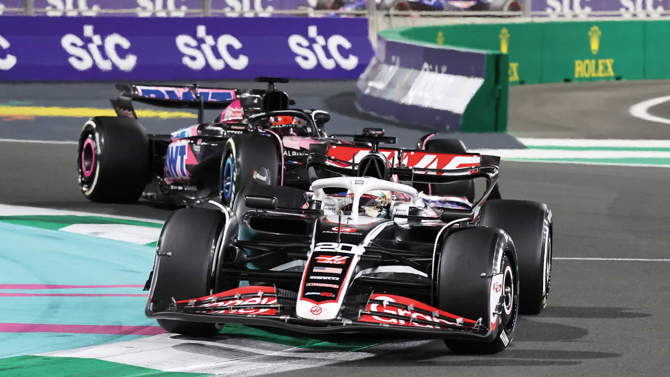 Magnussen in the Haas in Saudi