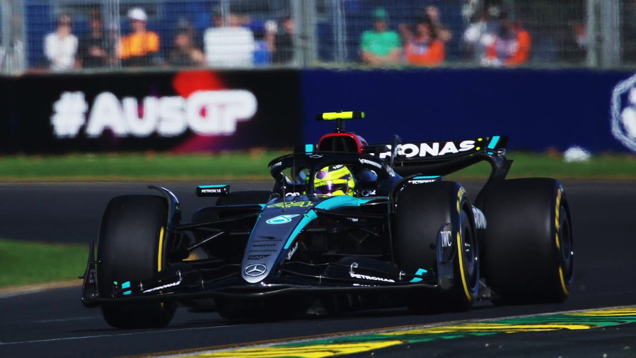 Mercedes of Lewis Hamilton in 2024 F1 Australian GP