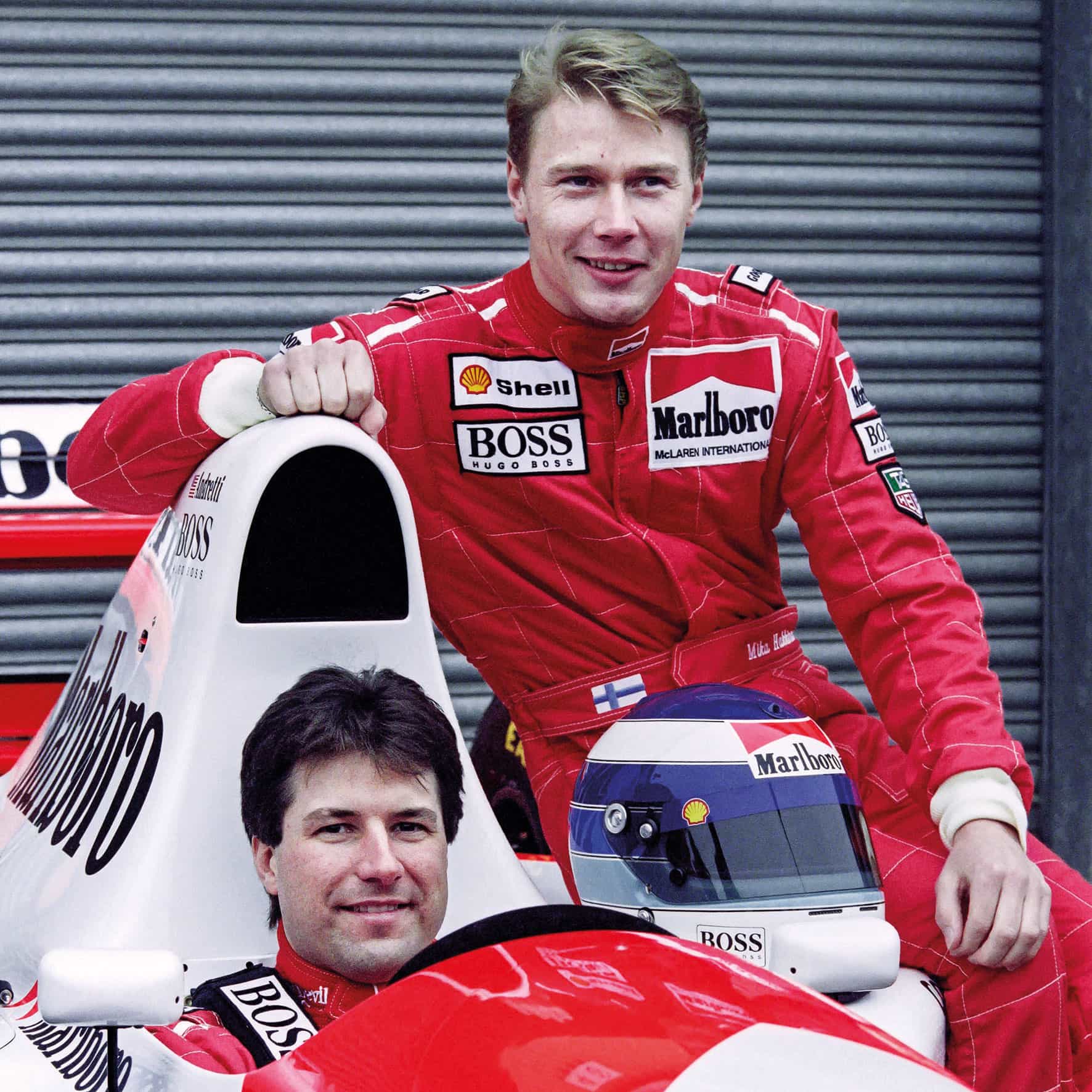 Mika Hakkinen and Michael Andretti in McLaren
