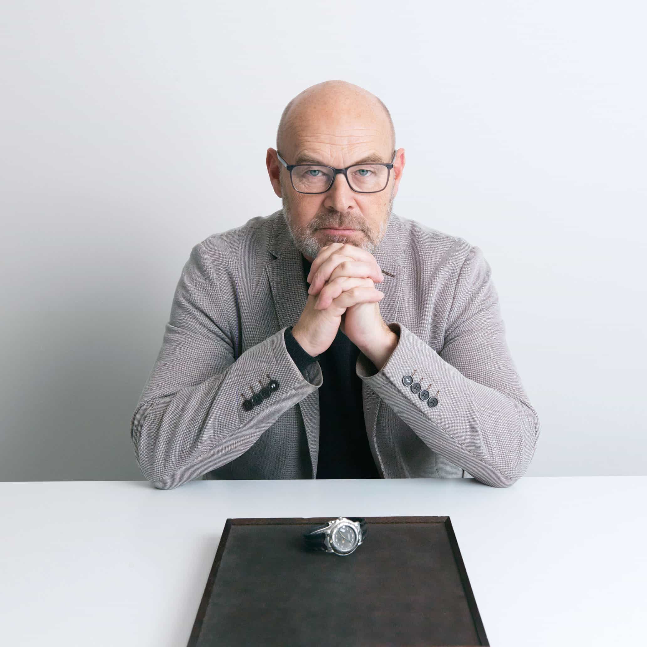 Mike Vogt with Senna's TAG Heuer’s watch