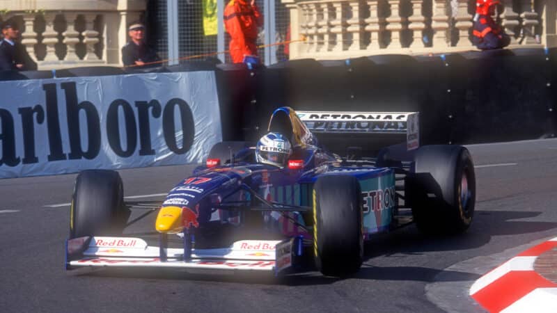 Nicola Larini in Sauber F1 car during 1991 Monaco Grand Prix