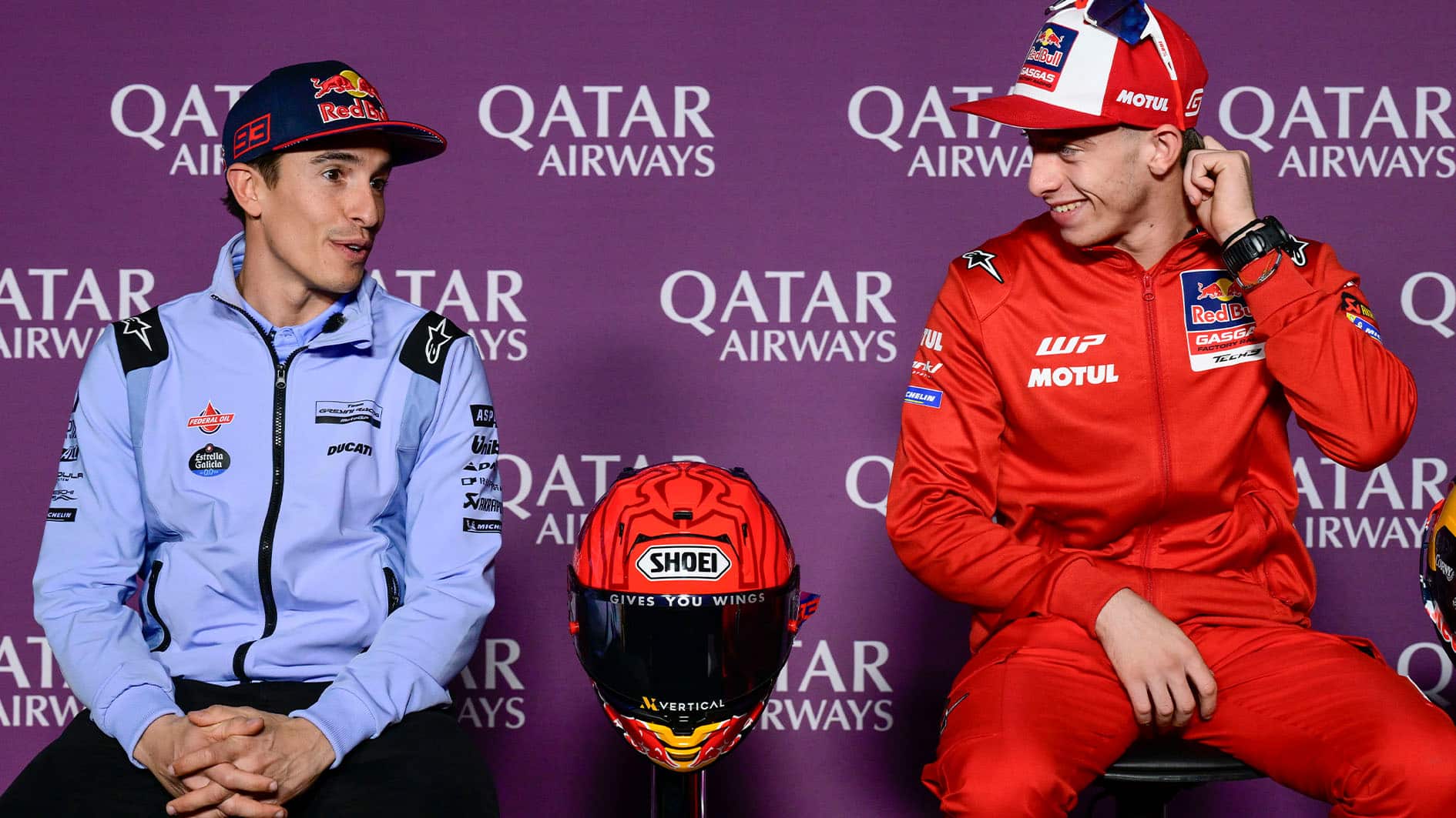Pedro Acosta and Marc Marquez at 2024 Qatar GP MotoGP