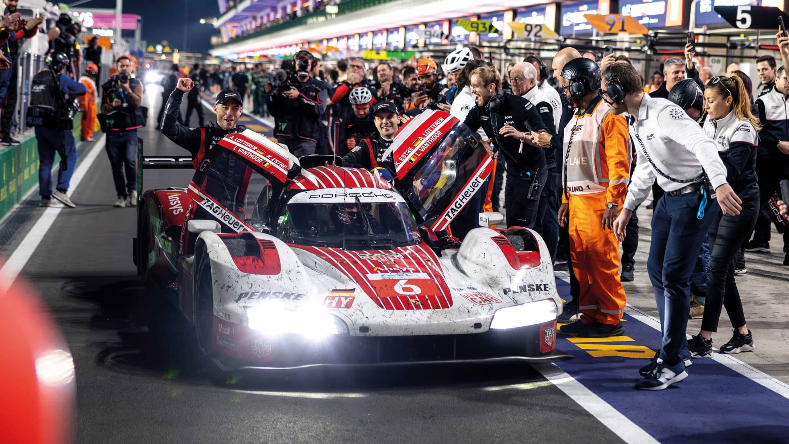 Porsche Penske in the pits after race