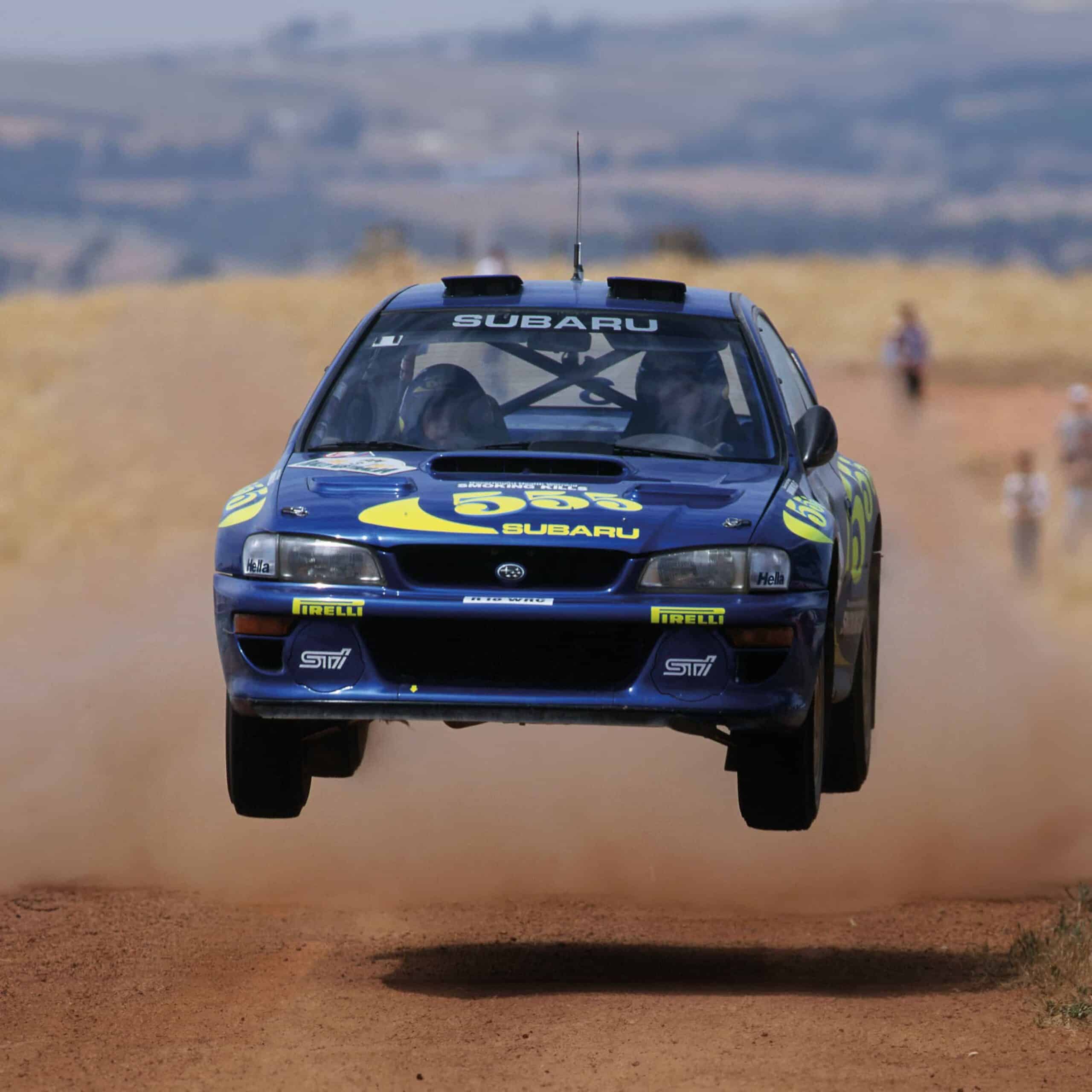 Subaru Impreza in the air