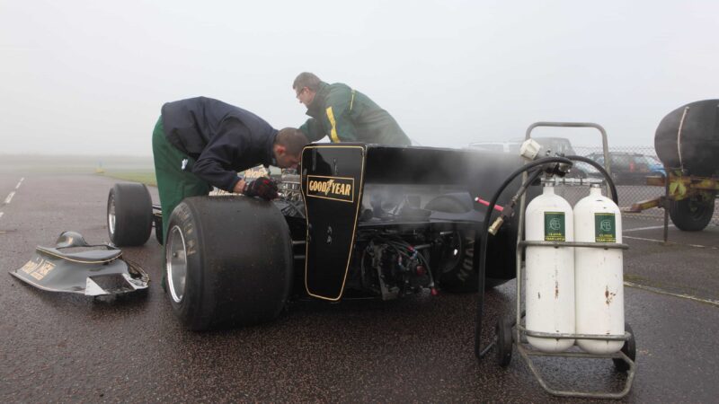 Team working on the Lotus 79