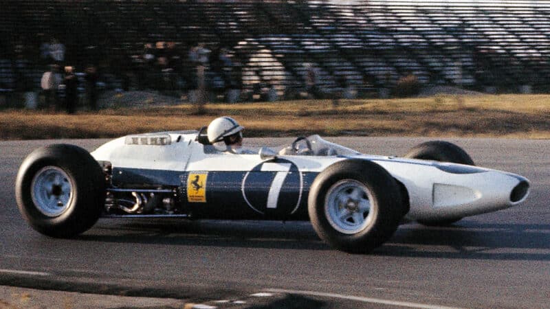 1964 US GP Watkins Glen John Surtees NART blue and white Ferrari