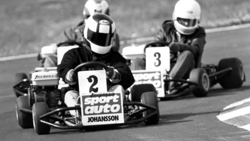 kart race before the 1985 German GP