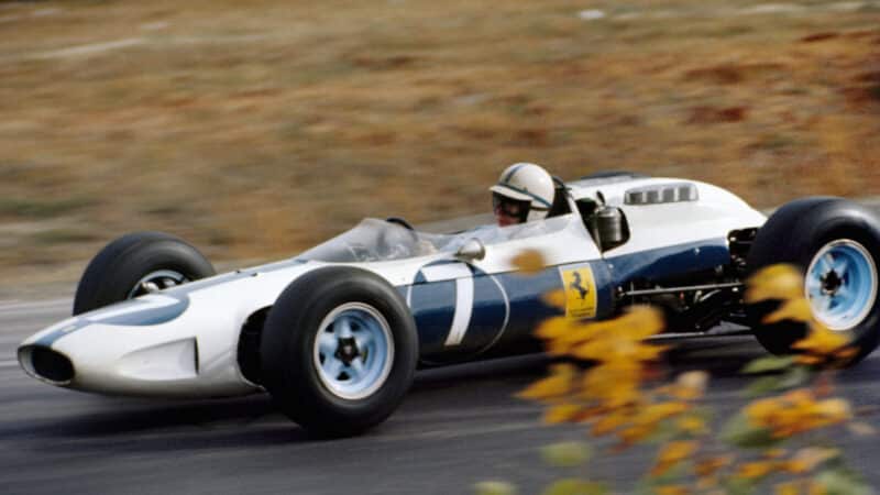 2 1964 US GP John Surtees NART Ferrari blue and white