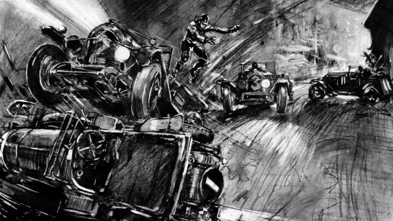 an artwork depicting that accident in 1927, full of derring-do