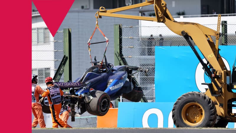 Alexander Albon Williams crash 2024 Japanese GP Suzuka