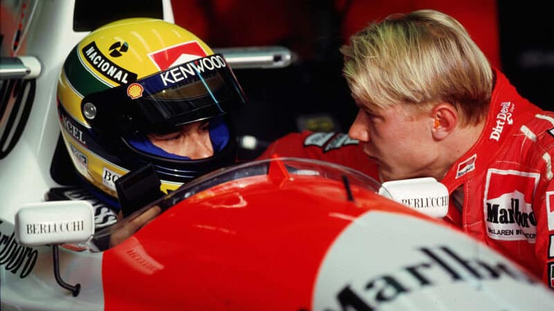 Ayrton Senna Mika Hakkinen McLaren 1993 Portuguese GP