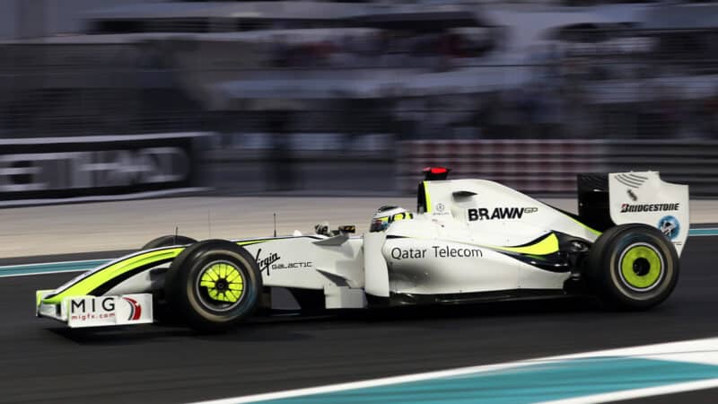 Brawn GP car of Jenson Button in 2009 Abu Dhabi GP