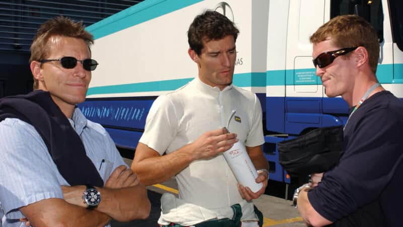 with Mark Webber and Scott Dixon, Monza, 2003