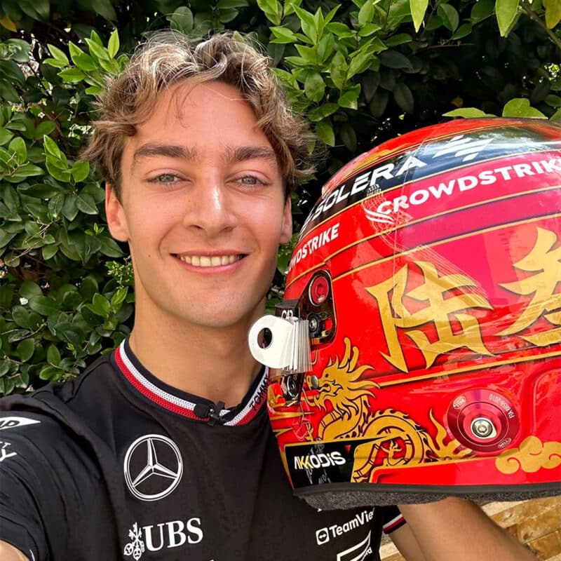 George Russell Chinese Grand Prix helmet